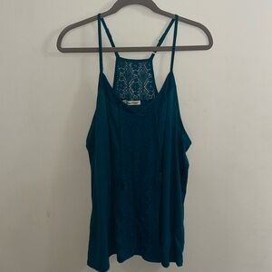 Maurices Teal Lace Accent Top